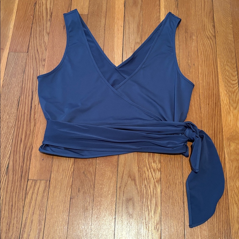 Lululemon Twist Me Up Crop Tank in color Code Blue - Picture 2 of 13